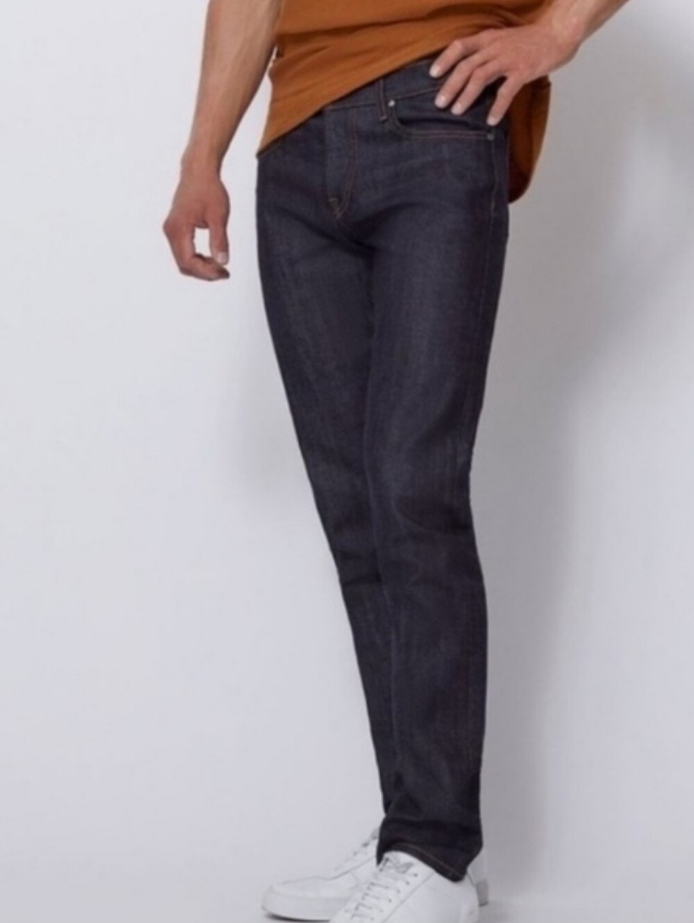 BLDWN Baldwin Modern Skinny Fit Stretch Selvedge Jeans Dark Denim Size 30